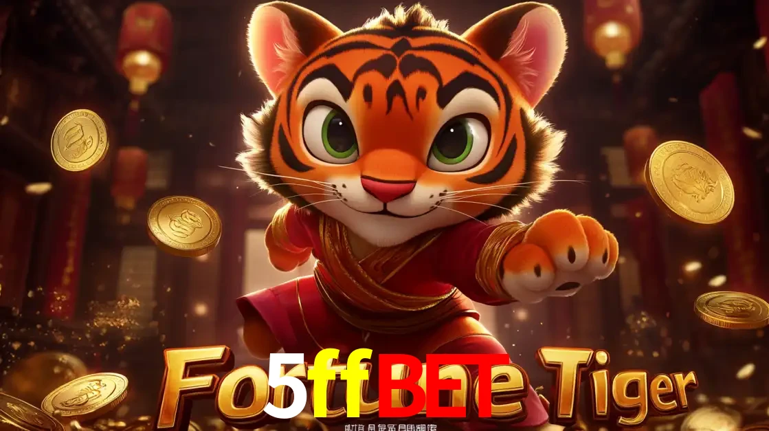 O carismático mascote do jogo de slot Fortune Tiger, um tigre fofo em pose de artes marciais, pronto para trazer sorte e multiplicadores de ganhos no cassino online 5ffbet.